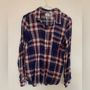 Old Navy Women’s Plaid Shirt SIZE M